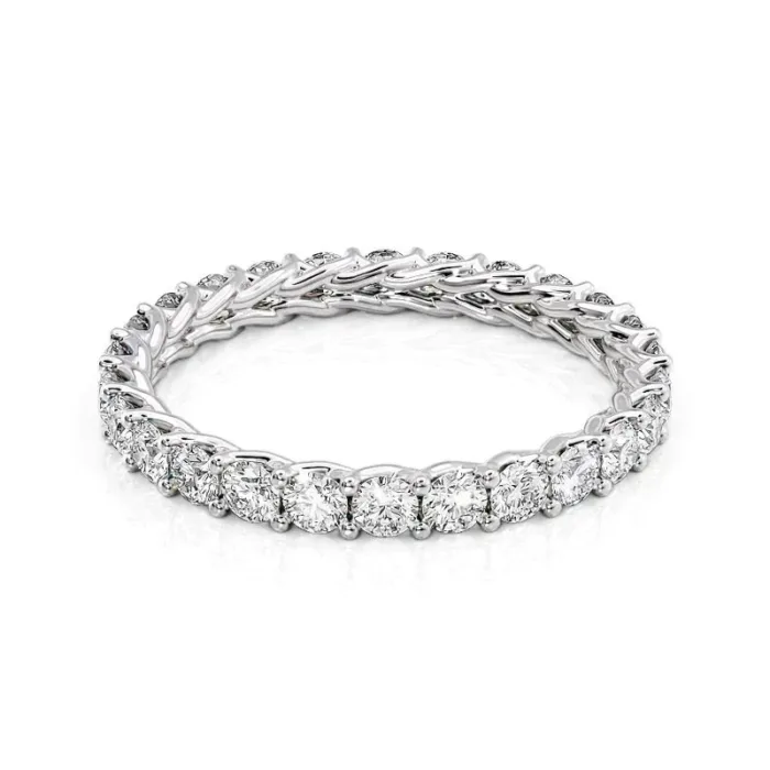 2ct Round Trellis Eternity