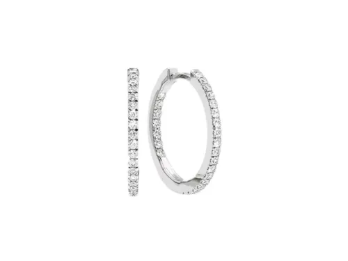 20mm Inside Out Pave Hoops