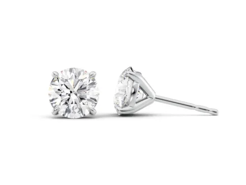 2 CTW Stud Earrings Set With Round Lab Diamonds